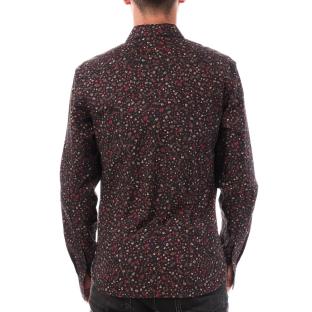 Chemise Noir/Rouge Fleuris Homme Teddy Smith Carton Strectch