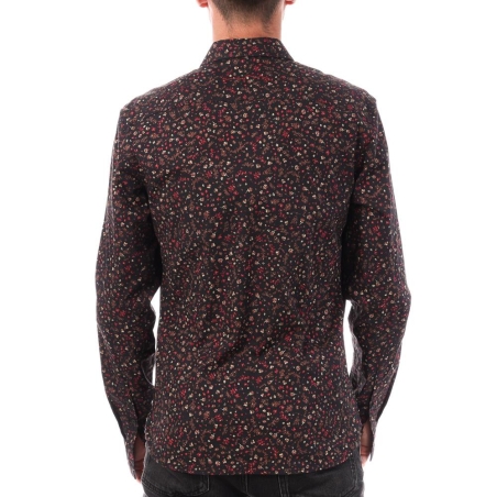 Chemise Noir/Rouge Fleuris Homme Teddy Smith Carton Strectch