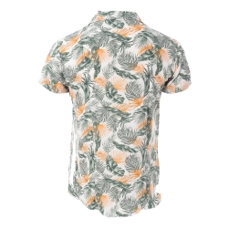 Chemise Blanche/Verte à Motifs Homme RMS26 Tropic