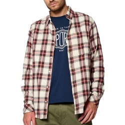 Chemise Manches Longues Beige/Rouge Homme Kaporal KIRK