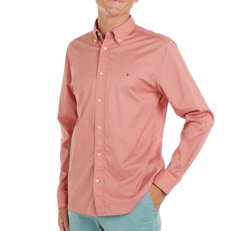 Chemise Rose Homme Tommy Hilfiger Flex Poplin