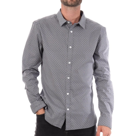 Chemise Bleu Imprimé Homme Teddy Smith Carton Strectch