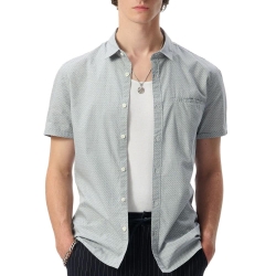 Chemise Bleu à Motifs Homme Teddy Smith Cut 10711556D
