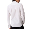 Chemise Blanche/Noir Homme Calvin Klein Jeans Poplin Stretch