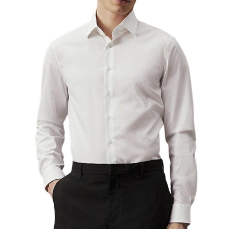 Chemise Blanche Homme Calvin Klein Jeans Poplin Stretch Regul