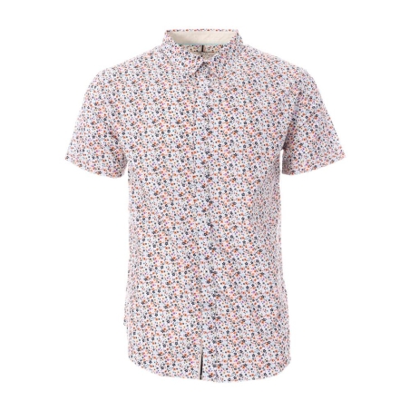 Chemise Blanche/Marine/Orange Homme RMS26 4783