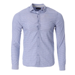 Chemises Bleu à Motifs Homme Teddy Smith Carton