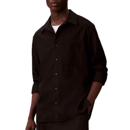Chemise Noire Homme Calvin Klein Jeans Solids