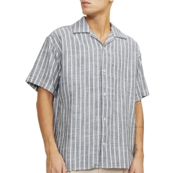 Chemisette Rayures Grises/Blanches Homme Jack & Jones Cabana