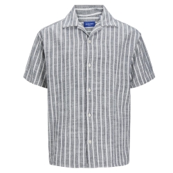 Chemisette Rayures Grises/Blanches Homme Jack & Jones Cabana