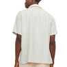 Chemisette Rayures Blanc/Beige Homme Jack & Jones Cabana