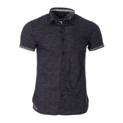 Chemise Marine/Taupe à Motifs Homme Teddy Smith Cut Mc 10711556D