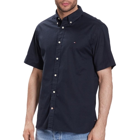 Chemise Marine Homme Tommy Hilfiger Flex Poplin