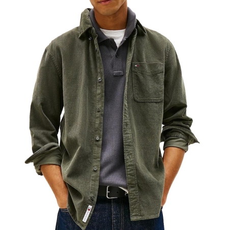 Chemise Verte Homme Tommy Hilfiger Baby