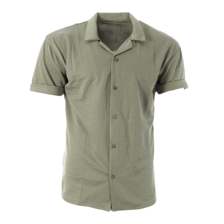 Chemise Manches Courtes Kaki Homme Paname Brothers DOV