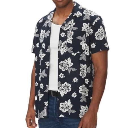 Chemise Marine à Motifs Homme Tommy Hilfiger Aop