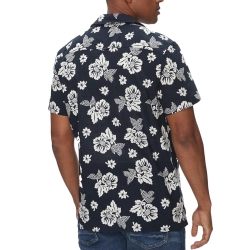 Chemise Marine à Motifs Homme Tommy Hilfiger Aop