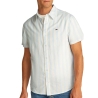 Chemisette Rayures Blanc/Bleu Homme Tommy Hilfiger Linen Blend
