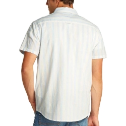 Chemisette Rayures Blanc/Bleu Homme Tommy Hilfiger Linen Blend