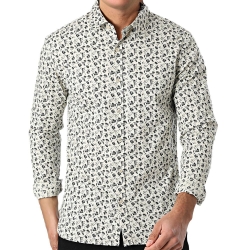 Chemise Beige Fleuris Homme Teddy Smith Carton Strectch