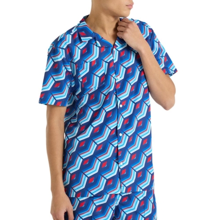 Chemisette Bleu Homme Umbro Printed Shirt Regale