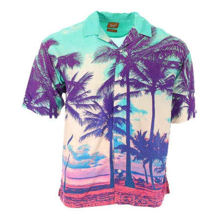 Chemise Tropical Vert/Rose Homme Kaporal THAI