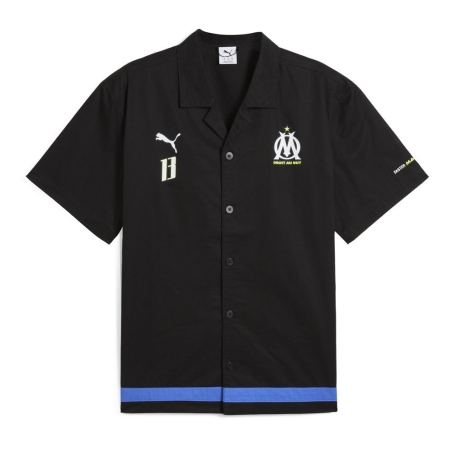OM Chemise Noire Homme Puma Faster Woven Shirt