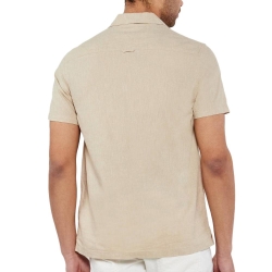 Chemisette Ecru Homme Tommy Hilfiger Linen Blend Camp-aruba