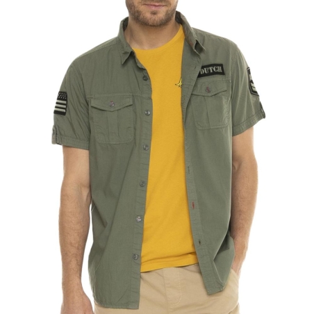 Chemise Kaki Homme Von Dutch Popline
