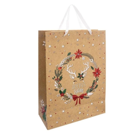 Sac Cadeau Grand Modèle Joyeuses Fêtes Atmosphera
