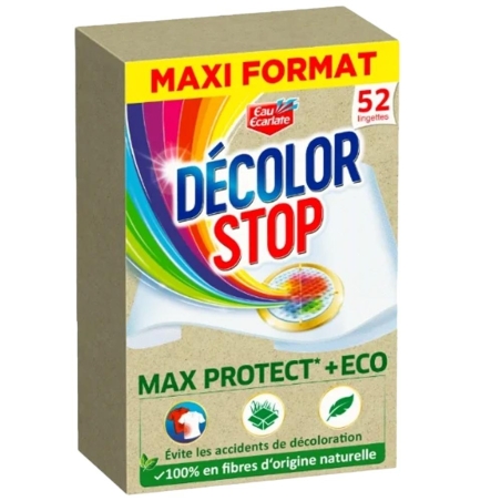 52 Lingettes Decolor Stop Maxi Format Eau Ecarlate