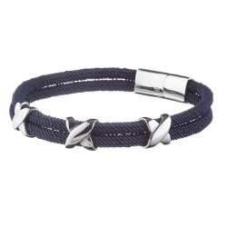 Bracelet Noir Geographical Norway Corde 3 Motifs