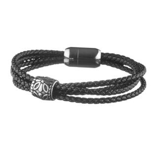 Bracelet Noir Geographical Norway Tresses Motif