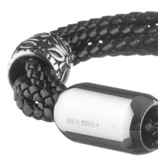 Bracelet Noir Geographical Norway Tresses Motif