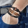 Bracelet Noir Geographical Norway Tresses Motif