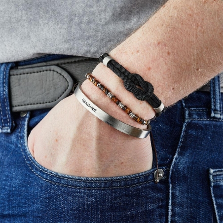 Bracelet Cordon Marin-fermoir Noir Homme Geographical Norway SG-315026