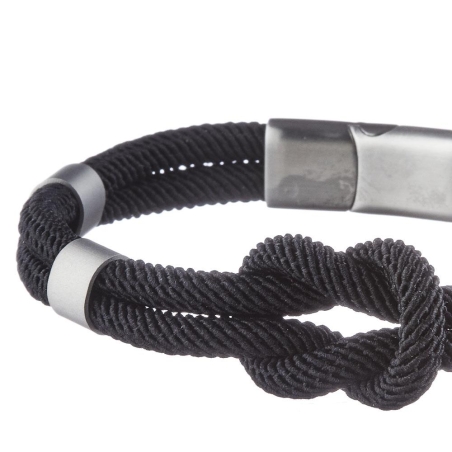 Bracelet Cordon Marin-fermoir Noir Homme Geographical Norway SG-315026