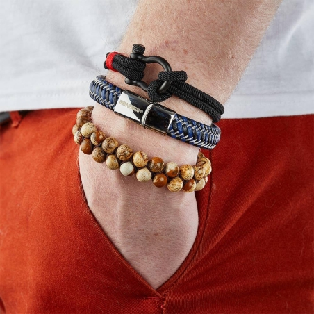 Bracelet Noir/Bleu Geographical Norway Rigide