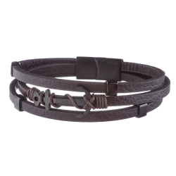 Bracelet Noir Geographical Norway Ancre