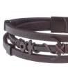 Bracelet Noir Geographical Norway Ancre