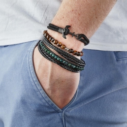 Bracelet Noir Homme Geographical Norway 315029