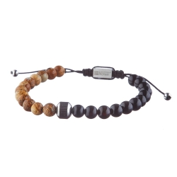 Bracelet Perles Noir/Beige Homme Geographical Norway 315050
