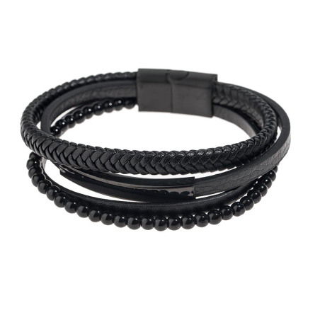 Bracelet Noir Homme Geographical Norway Bracelet Noir SG-315108