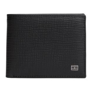 Portefeuille Noir Homme Tommy Hilfiger Th Flag Mini Cc Wall