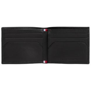 Portefeuille Noir Homme Tommy Hilfiger Th Flag Mini Cc Wall