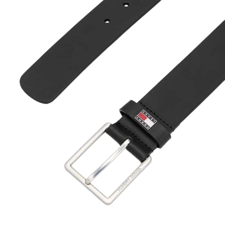 Ceinture Noire Homme Tommy Hilfiger Flag Leather 4.0