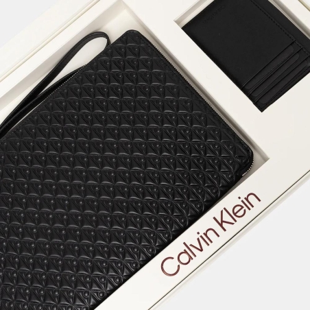 Coffret Sacoche + Étui Noir Homme Calvin Klein Jeans Cardcase