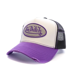 Casquette Blanche/Noire/Violet Homme Von Dutch Art