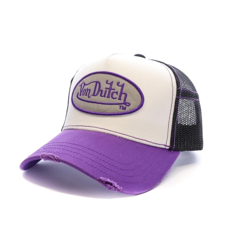 Casquette Blanche/Noire/Violet Homme Von Dutch Art