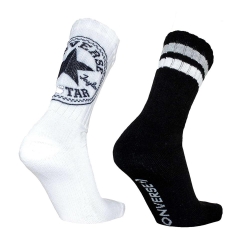 Chaussettes Noires/Blanches Homme Converse E1236H